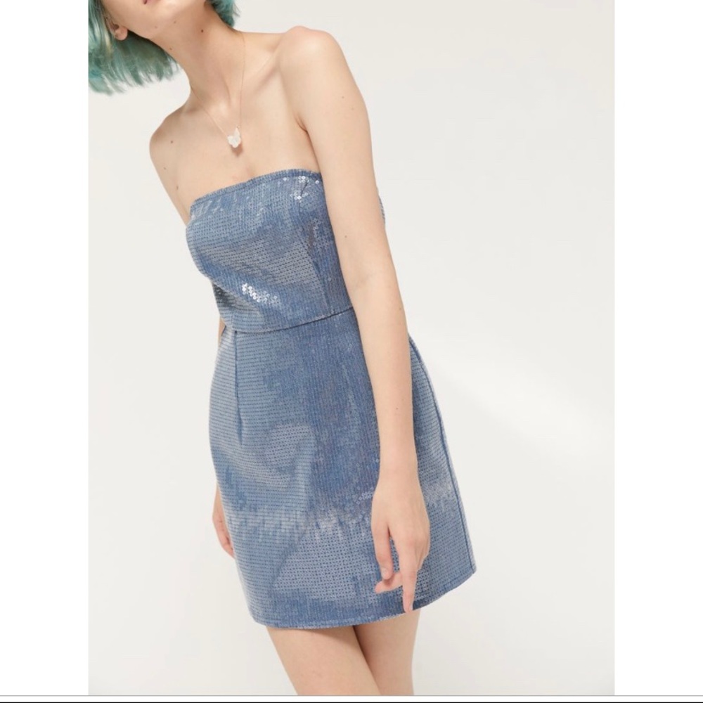 Urban outfitters blue sequin dress